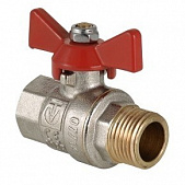 Купить Кран Valtec Base шаровой резьба НР/НР 1/2" VT.219.N.04 полнопроходной латунный по низкой цене
