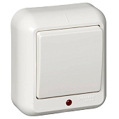 Купить Выключатель Schneider Electric Прима A16-046M-B одноклавишный с индикатором белый по низкой цене