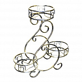 Купить Подставка для цветов Конек 3 горшка металлическая 60х60 см по низкой цене