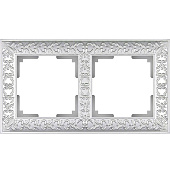 Купить Рамка Werkel Antik WL07-Frame-02 жемчужная двухместная по низкой цене