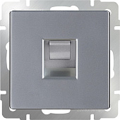 Купить Розетка Werkel Ethernet WL06-RJ-45 компьютерная серебряный по низкой цене