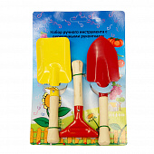 Купить Набор детского ручного инструмента с деревянными рукоятками 3 предмета по низкой цене