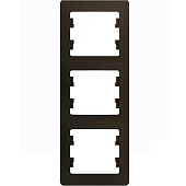Купить Рамка Schneider Electric Glossa GSL000407 шоколад трехместная по низкой цене