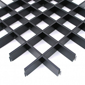 Купить Потолок грильято Cesal CL Эконом черный 86х86х37 мм по низкой цене