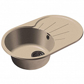 Купить Мойка GranFest Rondo GF-R750L кухонная композитная бежевая 746х455 мм по низкой цене