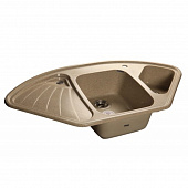 Купить Мойка GranFest Corner GF-C1040E кухонная, композитная, песочная, угловая 1039х560 мм по низкой цене