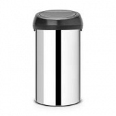 Купить Бак Brabantia Touch Bin мусорный, стальной полированный, с матовой крышкой, 60 л по низкой цене