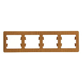 Купить Рамка Schneider Electric Glossa GSL000504 дерево дуб четырехместная по низкой цене