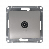 Купить ТВ-розетка Schneider Electric Глосса оконечная без рамки платина по низкой цене