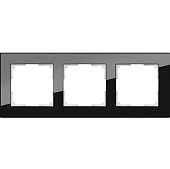 Купить Рамка Werkel Favorit WL01-Frame-03 черная трехместная по низкой цене