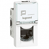 Купить Розетка Legrand Mosaic 07656 RJ45 компьютерная оконечный одноместный белый по низкой цене