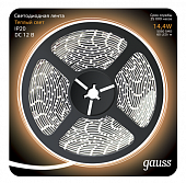 Купить Лента Gauss LED 312000114 5050/60-SMD светодиодная IP20 14,4W 12V DC теплый белый 5 м по низкой цене