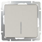 Купить Выключатель Werkel WL03-SW-1G-2W-LED-ivory одноклавишный проходной с индикатором Слоновая кость по низкой цене