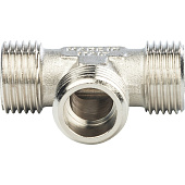Купить Тройник Stout SFT-0018-343434 3/4х3/4х3/4 дюйма никелированный с наружной резьбой по низкой цене