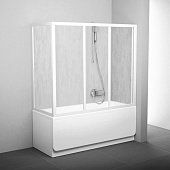 Купить Шторка Ravak APSV-75 торцевая, для ванны, стекло Transparent белая по низкой цене