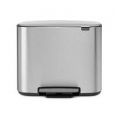 Купить Бак Brabantia Pedal Bin Bo мусорный, стальной матовый, FPP, 3х11 л по низкой цене