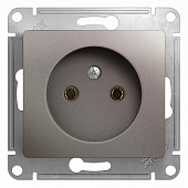 Купить Розетка Schneider Electric Glossa GSL001241 одноместная без заземления платина по низкой цене