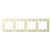 Купить Рамка Schneider Electric Глосса 4 поста горизонтальная бежевая по низкой цене