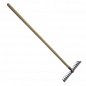 Купить Грабли витые 14 зубьев деревянный черенок по низкой цене