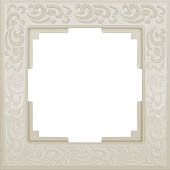 Купить Рамка Werkel Flock WL05-Frame-01-ivory Слоновая кость одноместная по низкой цене