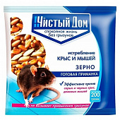 Купить Средство от грызунов Зерновая приманка ФОРЭТ Чистый дом пакет 200 г по низкой цене
