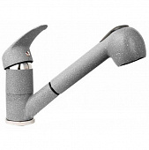 Купить Смеситель GranFest 1774 для кухни, серый, с выдвижной лейкой по низкой цене