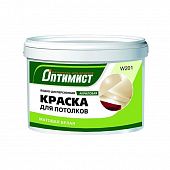 Купить Краска Оптимист W201 для потолка, в/д, акриловая 7 кг (4,4 л) по низкой цене
