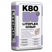 Купить Клей Litokol Litoflex K80 для плитки и керамогранита белый 25 кг по низкой цене