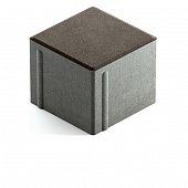 Купить Тротуарная плитка Steingot Сити 80 из серого цемента с полным прокрасом квадрат темно-серая 100х100х80 мм по низкой цене