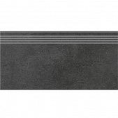 Купить Ступень Kerama Marazzi Дайсен SG211300R\GR фронтальная из керамогранита черная обрезная 600х300 мм по низкой цене