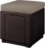 Купить Пуфик-куб Allibert Cube with cushion с подушкой по низкой цене