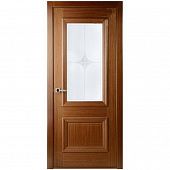 Купить Дверное полотно Belwooddoors Франческо шпон Орех со стеклом мателюкс 700х2000 мм по низкой цене