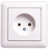 Купить Розетка Schneider Electric W59 RS16-153-18 одноместная без заземления белая по низкой цене