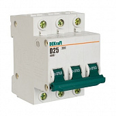 Купить Автоматический выключатель DEKraft ВА-101 3п D 25А 4.5кА по низкой цене