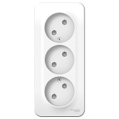 Купить Розетка Schneider Electric Blanca BLNRA001311 трехместная с защитными шторками белая по низкой цене
