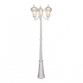 Купить Фонарный столб Elektrostandard Capella F/3 Е27 3х60 Вт белое золото садово-парковый по низкой цене