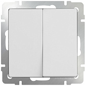 Купить Выключатель Werkel WL01-SW-2G двухклавишный белый по низкой цене