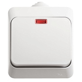 Купить Выключатель Schneider Electric Этюд BA10-045B IP44 одноклавишный с индикатором белый по низкой цене