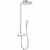 Купить Стойка Hansgrohe Raindance Select E 360 EcoSmart 27286400 душевая белый/хром по низкой цене