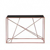 Купить Консоль Intelligent Design Wilson line copper черное стекло по низкой цене