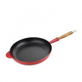 Купить Сковорода Le Creuset чугунная, эмалированная, красная, 24 см по низкой цене