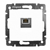 Купить Розетка Legrand Валена в рамку компьютерная RJ-45 с/у, 1 гнездо, IP20, белая по низкой цене
