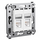 Купить Розетка DKC 4400294 Avanti RJ-45 компьютерная категория 6 двухместный Белое облако по низкой цене