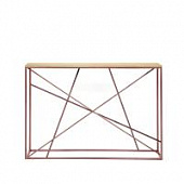 Купить Консоль Intelligent Design Wilson line copper светлый дуб по низкой цене