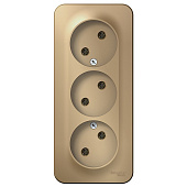 Купить Розетка Schneider Electric Blanca BLNRA000314 трехместная без заземления с изолирующей пластиной титан по низкой цене