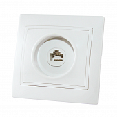 Купить Розетка TDM Electric ТАЙМЫР SQ1814-0021 в рамку компьютерная RJ-45 с/у, 1 гнездо, IP20, керамика, белая по низкой цене