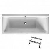 Купить Ванна Duravit P3 Comforts R акриловая, встраиваемая, с ножками 790100 700376 170х75 см по низкой цене