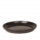 Купить Поддон керамический d24,5 см темно-коричневый по низкой цене