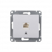Купить Розетка компьютерная Schneider Electric Глосса без рамки белая по низкой цене