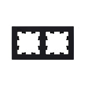 Купить Рамка Schneider Electric Атлас Дизайн 2 поста карбон по низкой цене